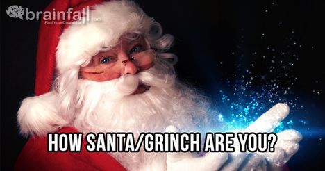 You are 86% Santa and 14% Grinch, you are Santa Claus!